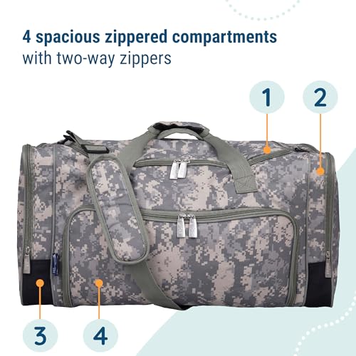 Image of Wildkin Kids Weekender Duffel Bag - Carry-On Size for School, Travel, & Sleepovers