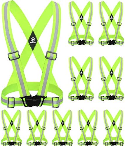 HiVisible Reflective Vest with Reflective Bands - Reflective Running Gear for Men and Women for Night Running, Biking, Walking. Reflective Running Vest, Safety Straps, Reflector Strips (Box Edition)
