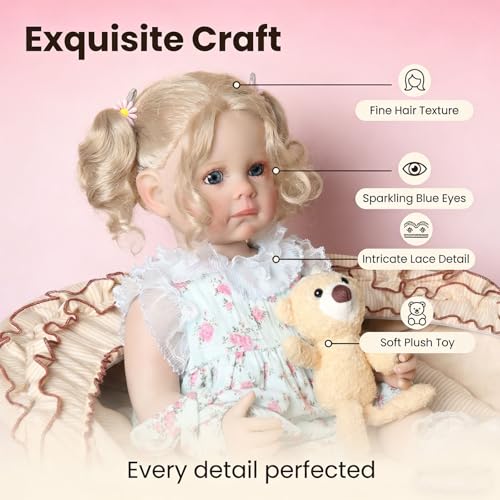 Muñeca Bebé Reborn Realista 22 Pulgadas Tookyhill miniatura 5