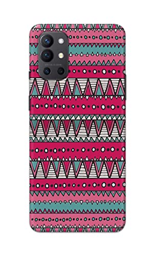 Image of Printed Hard Back Cover Case for OnePlus 9R 5G Back Cover (Geometric Vintage Pattern) -1803