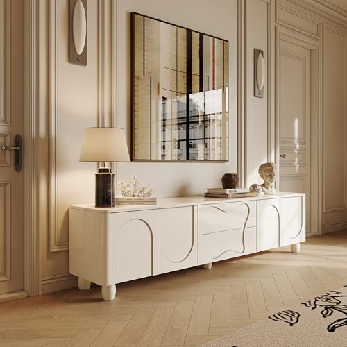 787in-TV-Table-Modern-White-TV-Cabinet-with-Storage-Wide-TV-Stand-with-2-Drawers-and-2-Doors-for-Living-Room-Media-Storage-Entertainment-Center 787in TV Table Modern White TV Cabinet with Storage Wide TV Stand with 2 Drawers and 2 Doors for Living Room Media Storage Entertainment Center