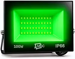 Refletor LED 100W Luz Verde SMD, A Prova D' Agua Bivolt Uso Externo, Jardins e Garagem.