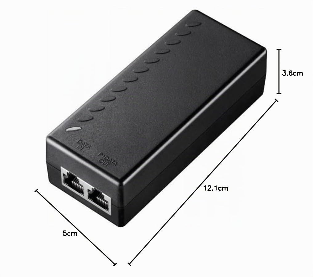 Cudy, POE200 30W Gigabit PoE+, iniettore PoE, uscita 48V-54V/30W, 10/100/1000 Mbit/s RJ-45, IEEE 802.3af / 802.3at, adattatore PoE | Portata 100m, IEEE 802.3af, 100-240V AC Ingresso, Auto-Sensing Dual RJ45 Ports, Plug & Play, IP Cam, Telefono VoIP, Wi-Fi
