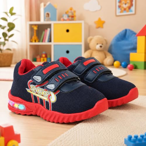 Image of Hunter-4 Multicolor LED Light Slipon Casual,Walking & Running Unisex Shoes for Boys & Girls Suitable on Every Outfit (2 Years-5 Years)(Pack of 1 Pair)