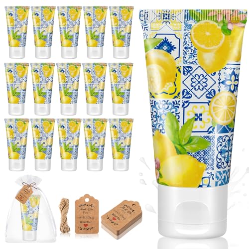 Image of 36 Sets Sunscreen for Baby Shower Party Favors SPF 30 Mini Lotion 1 oz Resistant Travel Sunscreen Bulk Thank You Gifts for Guest Party Supplies(Lemon)