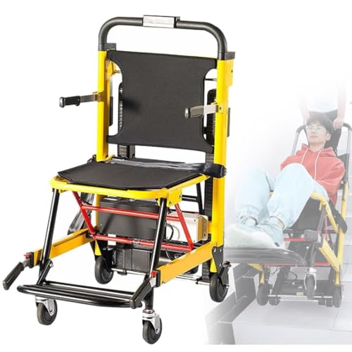 Silla Ruedas Para Subir Escaleras Sobre Orugas, Elevador De Escalera Para Silla Ruedas Eléctrica, Capacidad Carga 353 LB, Peso Ligero Plegable, Para Escaleras De Ancianos O Viajes Normales