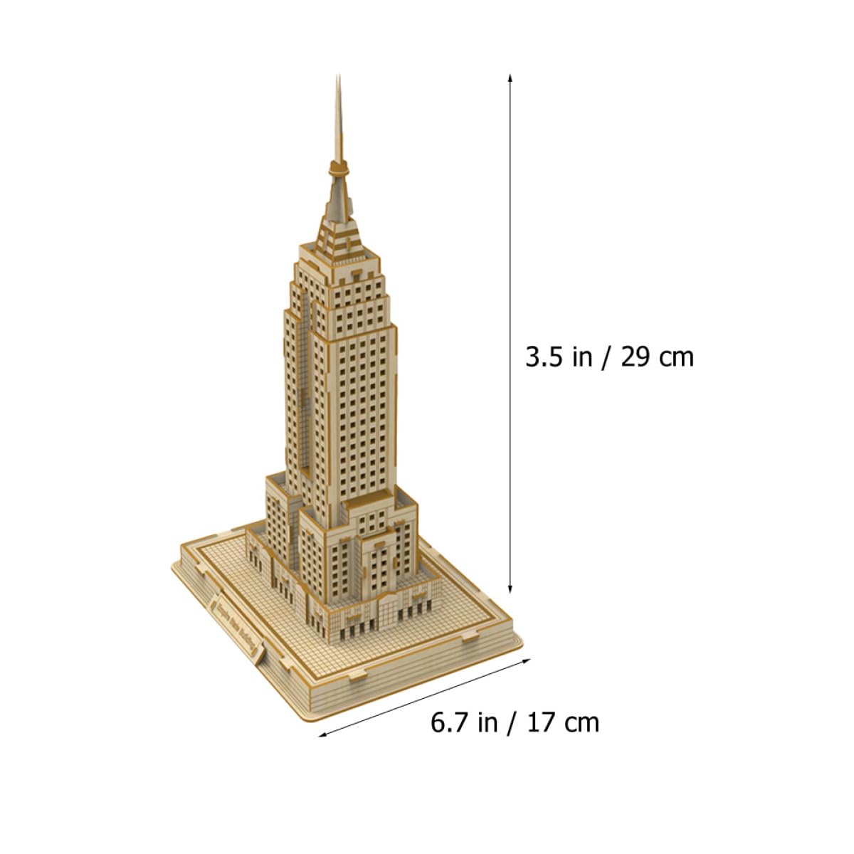 HOMSFOU Puzzle 3D en Bois Basswood Éducatif à Assembler Soi-même Modèle de Gratte-Ciel Célèbre pour Garçon et Filles Présent Unique et Décoratif