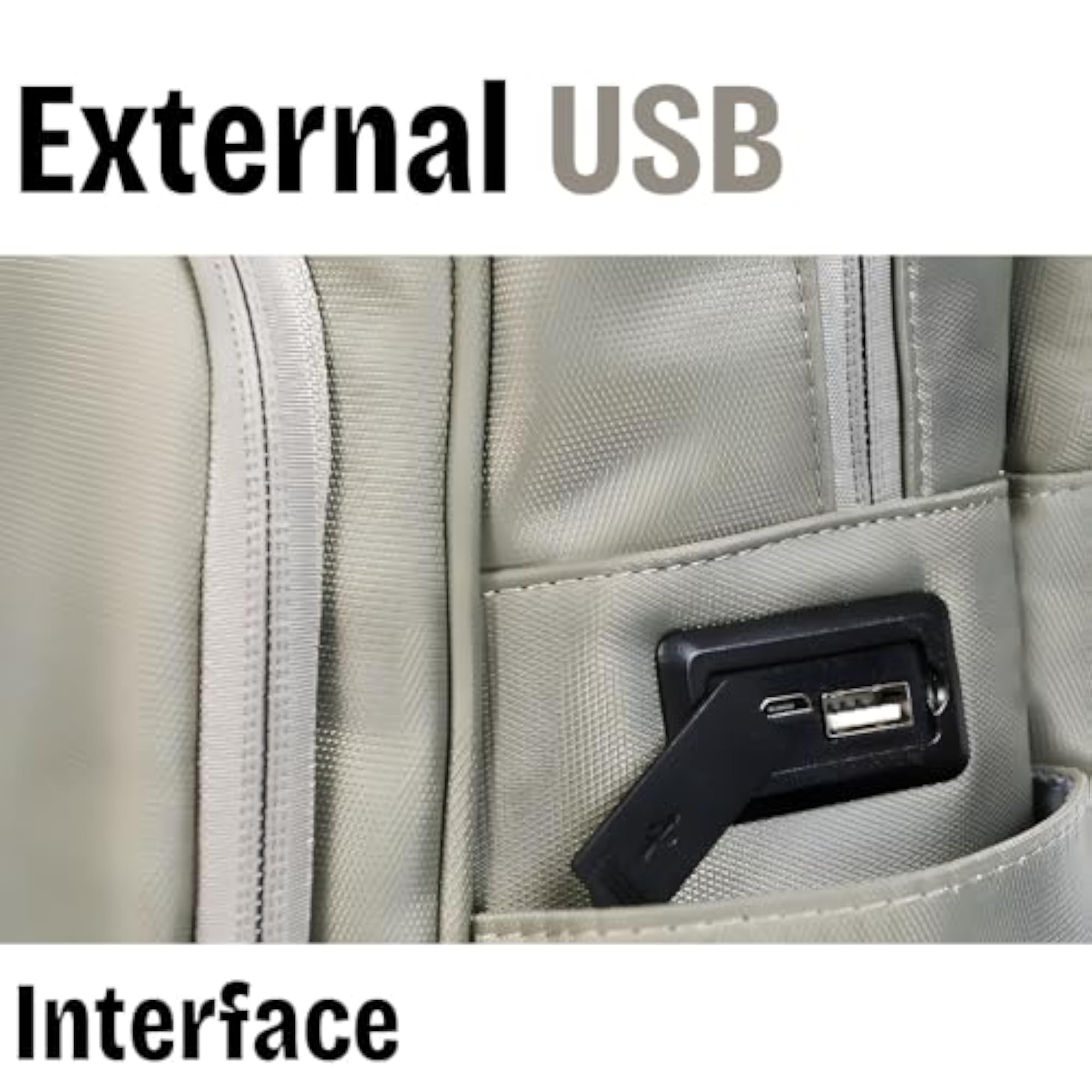 Classic Gray Laptop Backpack for 15.6" Laptops with USB Port