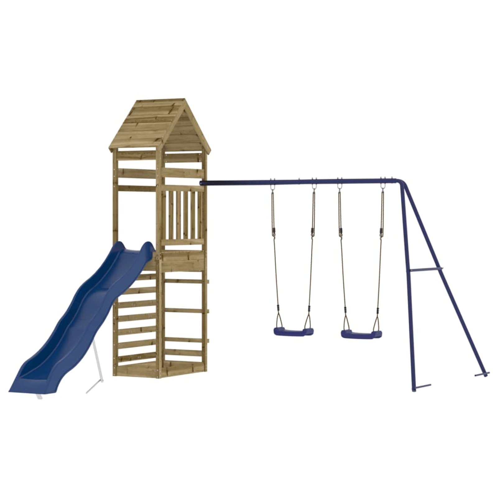SECOLI Parco Giochi Bambini Esterno Giochi da Esterno per Bambini Scivolo da Giardino per Bambini Casetta in Legno per Bambini Altalena da Giardino per Bambini di Pino Impregnato