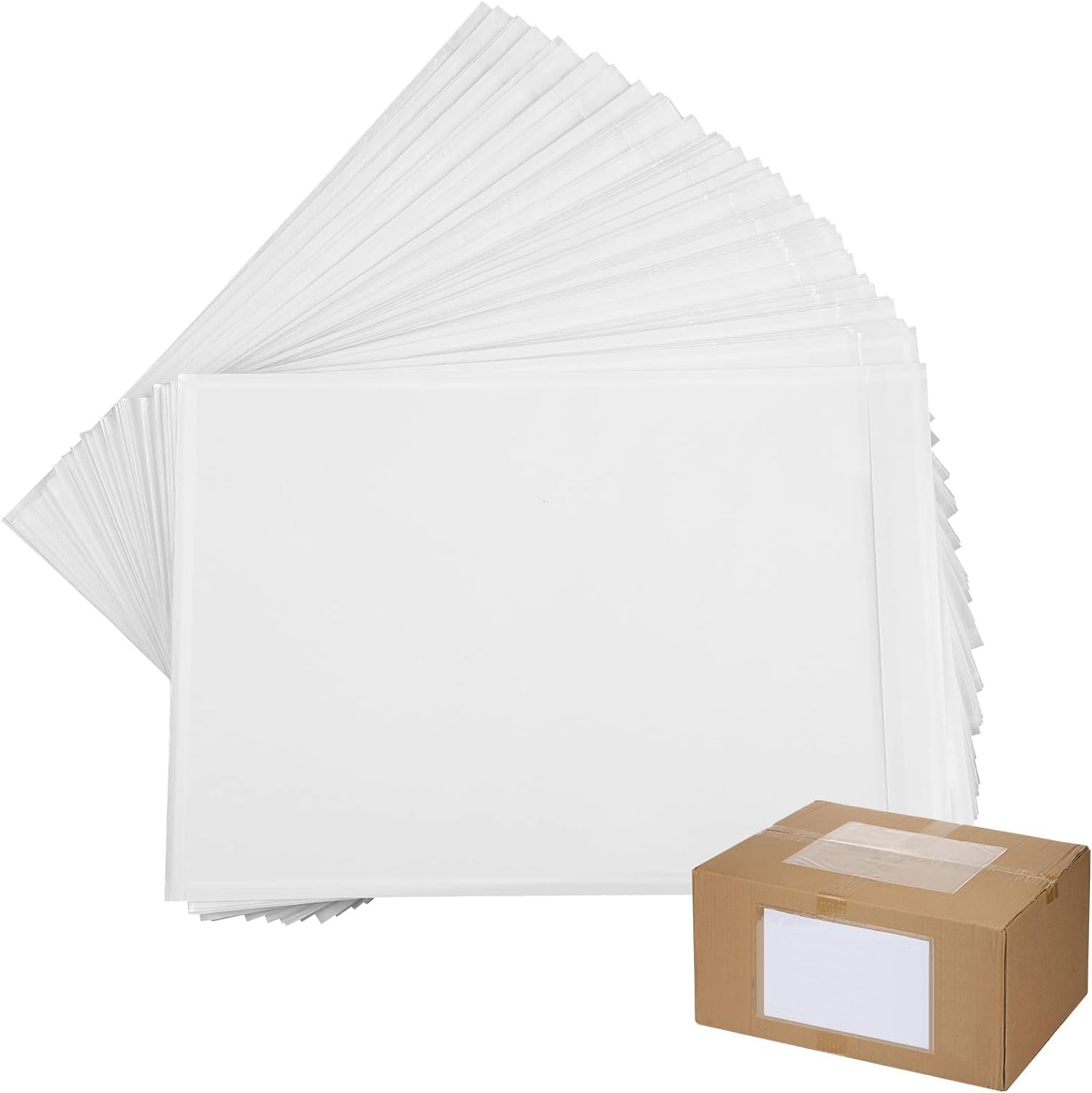 Set di 1000 buste autoadesive per etichette di spedizione, 15 x 22 cm, porta lista postale trasparente per etichette, fatture