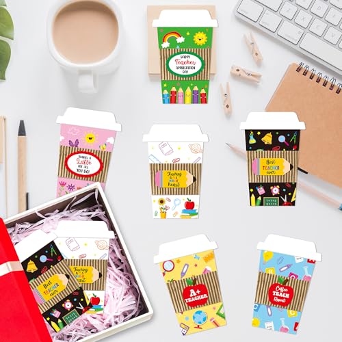 ANGOLIO 12 peças de porta-cartões de presente de agradecimento de professores mistos porta-cartões d