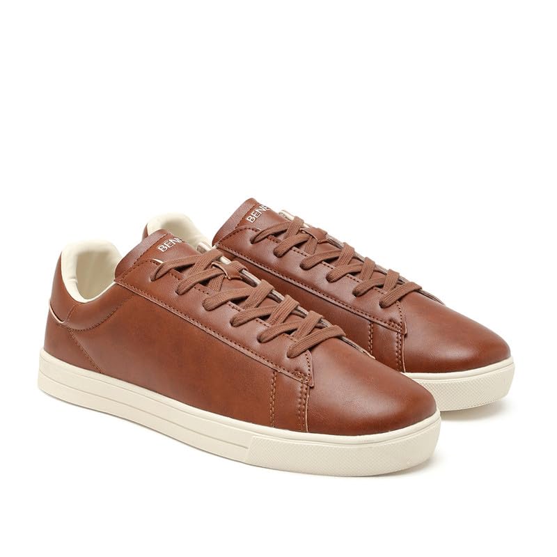 Image of United Colors of Benetton Mens United Colors of Benetton Solid Lace-up Classic Leather Finish Sneakers Sneaker