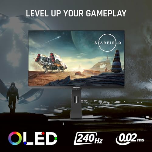 VIEWSONIC XG272-2K-OLED Gaming Monitor - QHD, 240Hz, USB-C, weiß - 0,02ms, AMD FreeSync Premium, HDMI, DisplayPort, - Monitor - Immagine 1