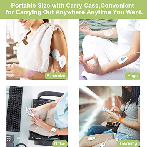 Belifu Dual Channel Tens Unit Electro Muscle Stimulator, Fully Isolated With Independent 24 Modes, Rechargeable Pulse Massager With Electrodes Pads For Neck Back Arms Chronic Pain Relief Body Building #TOP7