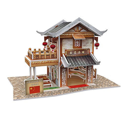 CubicFun W3130h Cubic Fun 3D Puzzle Model China Flavor Leming Teahouse 6.5