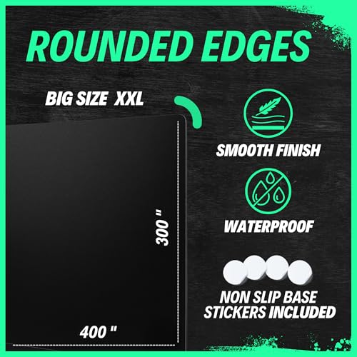 Image of GlassPad 1.0 Glass Mouse Pad for Gaming & Work, XL Professional Mouse Mat | Toughened Glass Surface, Micro Etched | Dirt & Water-Resistant | Enhanced Precision & Speed (Black, 400 * 300mm)