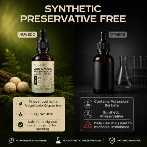 Image of Nuvedo Lions Mane Mushroom Liquid Extract | 50 mL | 1:5 Dual Extract