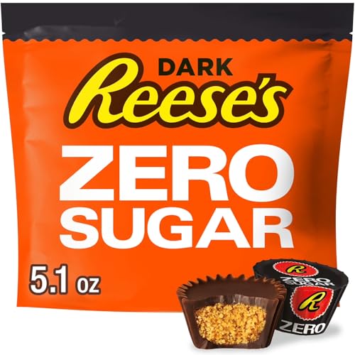 Reese's Zero Sugar Miniatures Dark Chocolate Peanut Butter Cups 5.1 oz Bag - Chocolate Candy & Peanut Butter
