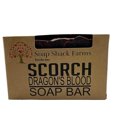 Dragon's Blood Enchantment Handcrafted Cold Process Soap Bar for Luxurious Indulgence