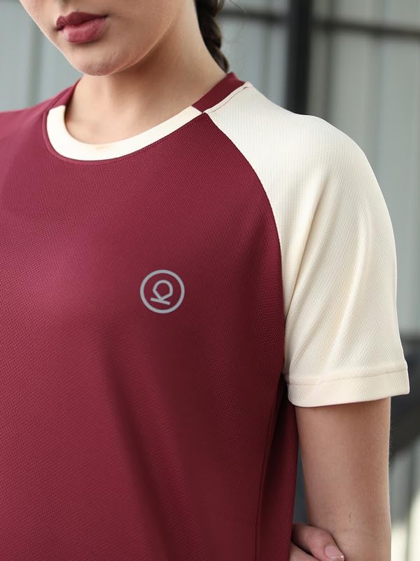 Image of CHKOKKO Gym Tshirt for Women Workout Activewear Regular Fit T Shirt for Woman Round Crew Neck Half Sleeves Best for Sports and Outdoor Activities