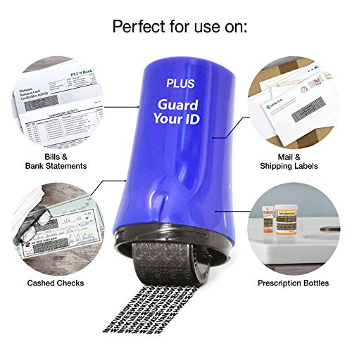 Image of Guard Your ID Advanced Roller 2.0 Identity Theft Prevention Security Stamp Blue