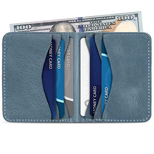 Otto Angelino Genuine Leather Ultra Slim Bifold Card and Cash Wallet - Unisex