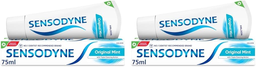 Sensodyne Sensitive Toothpaste Daily Care Original Mint, 75 ml (Pack of 2)