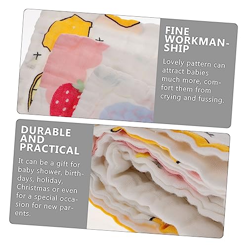3pcs Burp Cloths Soft Cotton Washcloths for Newborns Multi Purpose Face Towels with Adorable Patterns for Feeding Bathing and Parents3