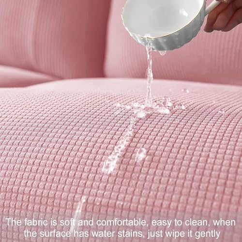 Funda impermeable para sillón de dos plazas jacquard elástica antimanchas 4