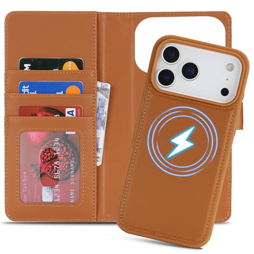 Étui Coque iPhone 17 Pro Max Magnétique Amovible Protection Housse Cuir Portefeuille ELTEKER
