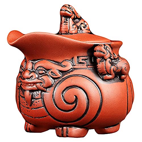 Honheam Handmade Ceramic Teapot Set, Chinese Pixiu Teapot And Teacup Set, Zisha Kung Fu Porcelain Teapot, Purple Clay Tea Sets thumb #1