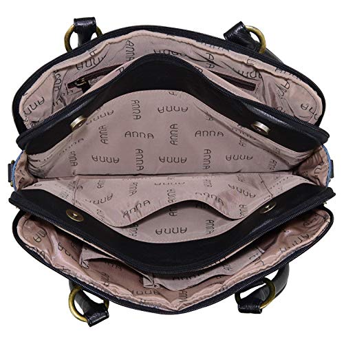 Image of Anna by Anuschka Women's Hand-Painted Genuine Leather Multi Compartment Satchel
