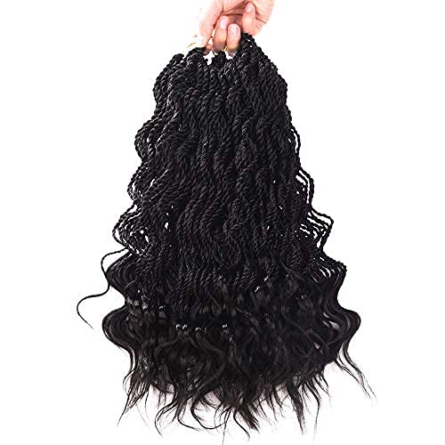 Silike (3 Pieces) Wavy Senegalese Twist Crochet Braids 14" Curly (1B)