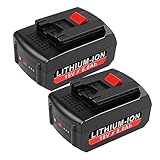 Labtec 2 Packs BAT609 18V 6000mAh Lithium Battery Replacement for Bosch 18V Battery BAT609 BAT610G BAT618G BAT619 BAT621 BAT620 Cordless Power Tool Battery