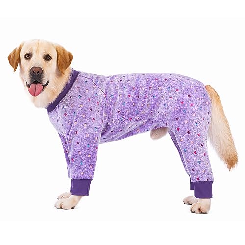Dog Recovery Suit,Pet Winter Warm Quadruped Jumpsuit Pajamas