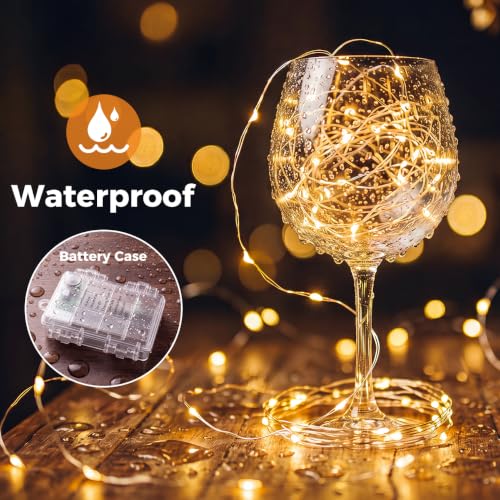 kolpop Led Lichterkette innen Batterie, 10M 100LEDs mit Fernbedienung Timer – Ansicht 4