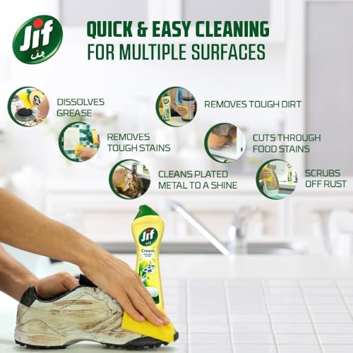 Image of Jif Cream Cleaner, Lemon, stain remover with micro crystal technology 660grams
