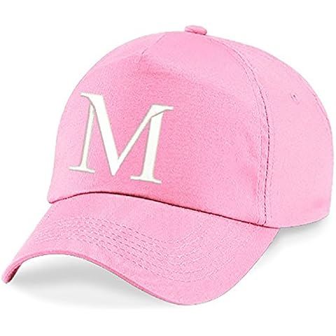 4sold Childrens Embroidery Cotton Summer Sun Hat Children School Kids Caps Hat Sport Alphabet A-Z Boy Girl Adjustable Baseball Cap Pink (M) Cover