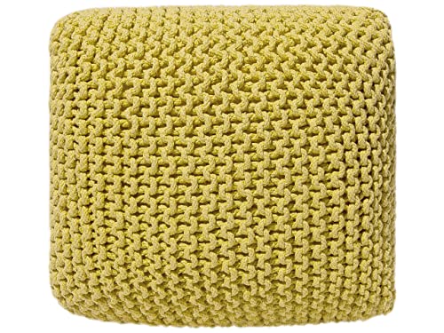 Puf otomana Amarillo Tejido de algodón