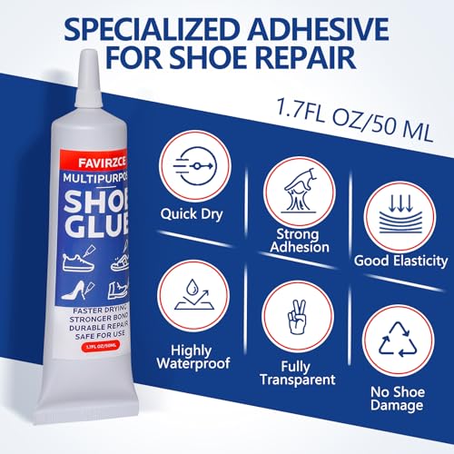 Image of 1.7fl oz /50ml Multipurpose Shoe Repair Glue: Stronger Bond Durable Repair & Waterproof - for All Footwear Fix Soles Boots Sneakers Heels Hiking Shoe Leather Canva