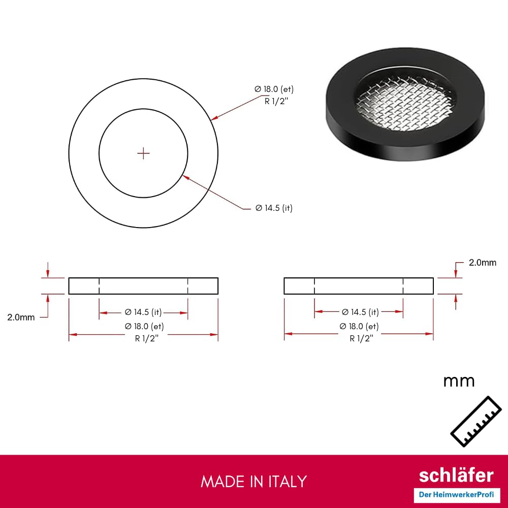 Schläfer 184414, Black, 18 millimeters - Image 2