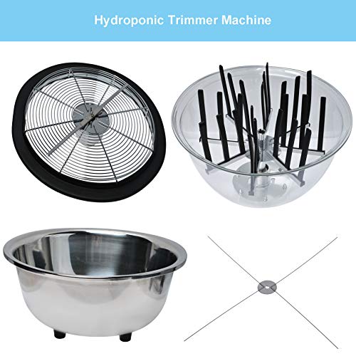 Podoy 16 Inch Leaf Bowl Bud Trimmer Machine for Weed and Plant Garden Hydroponic Trimmer Machine Hand-held Spin Cut Leaf Bud Trimmer with 3pcs Trimmer Blade Replacement and Cleaning Brush - Thumbnail 3