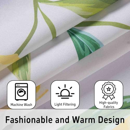 Image of Lemon Kitchen Curtains 3 Piece Set Tier Valance Window Decor