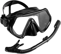 Mascara De Mergulho Ocúlos Natação Profissional Semi-seco Preto Praia Verão - Premium Pazie