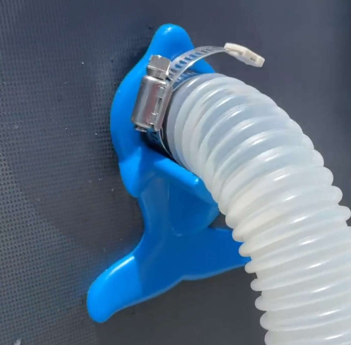 Hose Support Brackets Gadgets for Above Ground Swimming Pool Pipe Holder 1.25 inch Accessories Anti Kink Strain Tear Puncture Sagging Sideways Dolphin Shape (2 Pack)