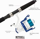 Mitchell Neuron Dorade Ensemble Canne, Moulinet, Accessoires et leurres pour la pêche de la dorade en mer, Blanc/Bleu - 6