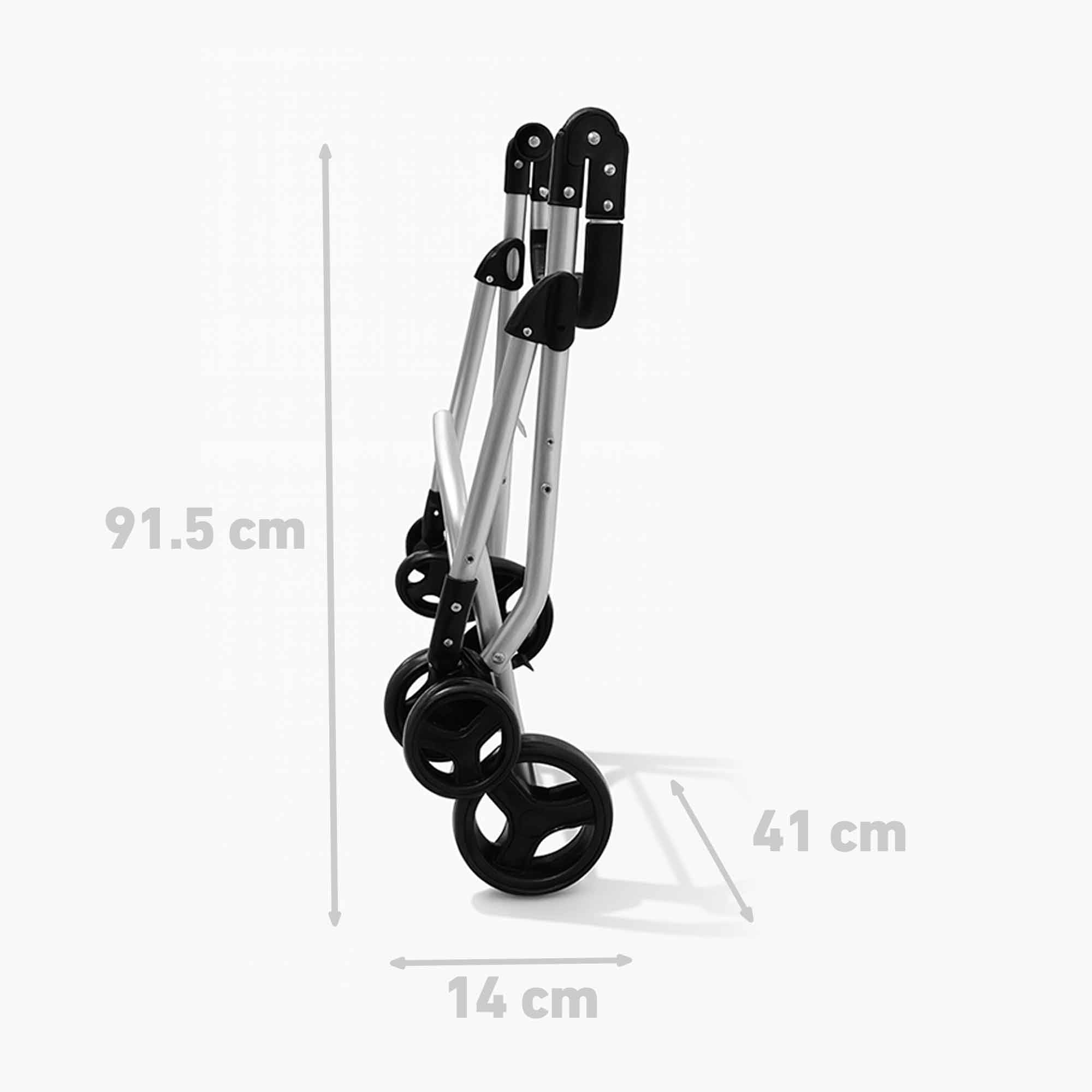 JATA HCAR2501 - Carro de la Compra 4 Ruedas. De 40L con Bolsa Refrigerante para Congelados. 2 Ruedas Giratorias 360º. Carro Plegable. con Freno. Chasis de Aluminio