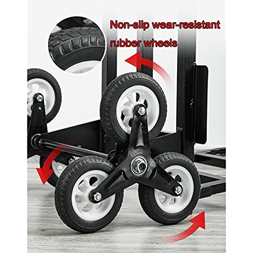 Carretilla plegable resistente 100kg capacidad, 6 ruedas miniatura 6