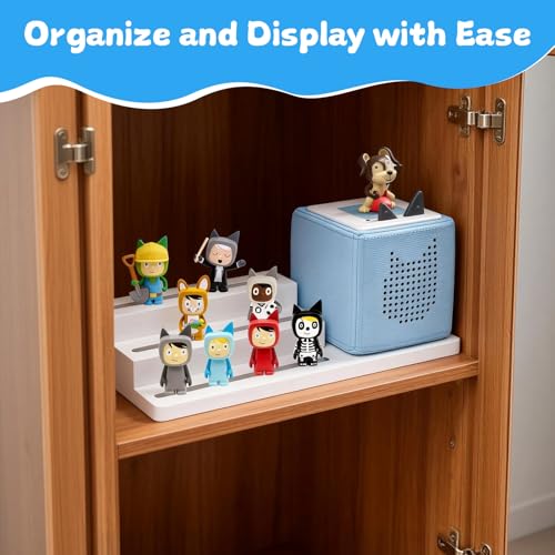 Image of for TonieBox Shelf, 3-Tier Tonie Shelf Come with Carrying Bag White Toni Shelf Compatible with Toniesbox 1 and Toniesbox 2 Desktop Display Storage Rack for 15 Tonies Figures