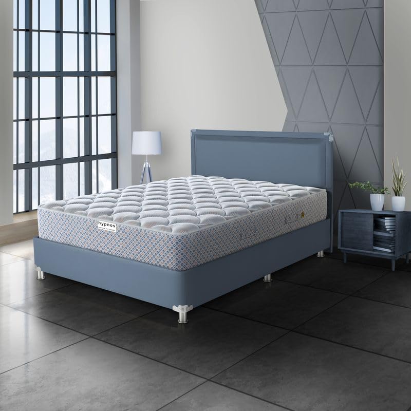 Image of Hypnos Allure Hybrid 8 Inch Gel-Infused Memory Foam Pocket Spring Mattress |Double Size (80X48 Inchs) | Medium Firm Orthopedic Back Support | Zero Disturbance | 10-Year Warranty